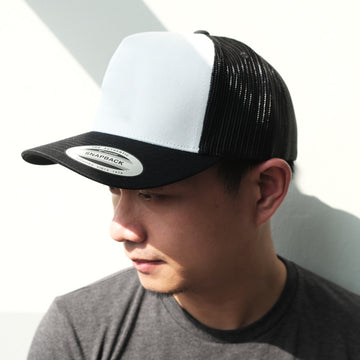 YP Classics® Trucker Cap 6005FWB (Black/White/Black)