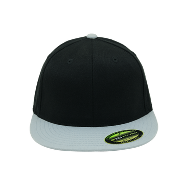 Flexfit 210T® Fitted 2-Tone Cap (Black/Grey)