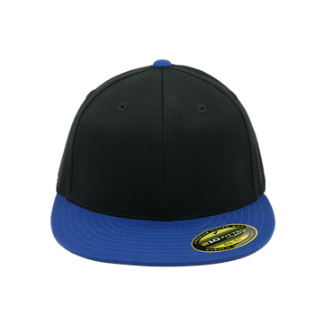 Flexfit 210T® Fitted 2-Tone Cap (Black/Royal)