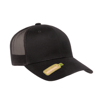 YP Classics® Recycled Mesh Retro Trucker Cap 6606R (Black)