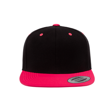 YP Classics® Premium Snapback Cap - 2 Tone 6089MT(Black/Neon Pink)