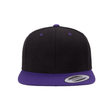 YP Classics® Premium Snapback Cap - 2 Tone 6089MT (Black/Purple)