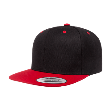 YP Classics® Premium Snapback Cap - 2 Tone 6089MT (Black/Red)