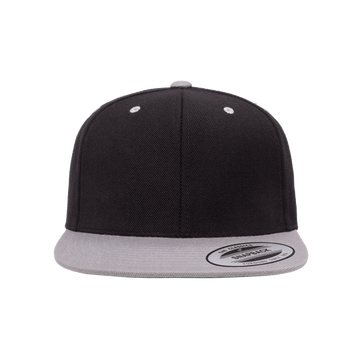 YP Classics® Premium Snapback Cap - 2 Tone 6089MT (Black/Silver)