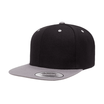 YP Classics® Premium Snapback Cap - 2 Tone 6089MT (Black/Silver)