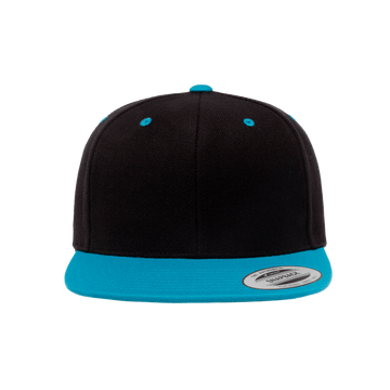 YP Classics® Premium Snapback Cap - 2 Tone 6089MT (Black/Teal)