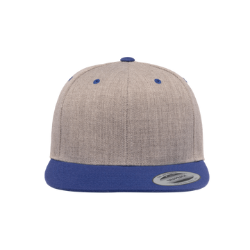 YP Classics® Premium Snapback Cap - 2 Tone 6089MT (Heather Grey/Royal)